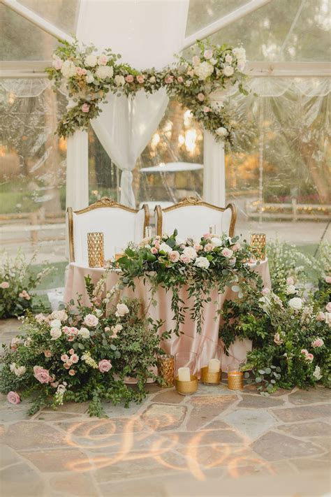 Enchanting Sweetheart Table For Wedding Reception At Lake Oak Meadows