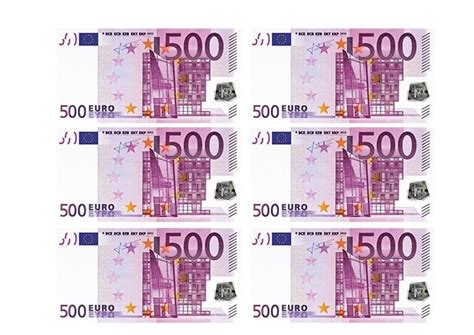 500 Euro Bankbiljet Printbaar Sjabloon Papercraft