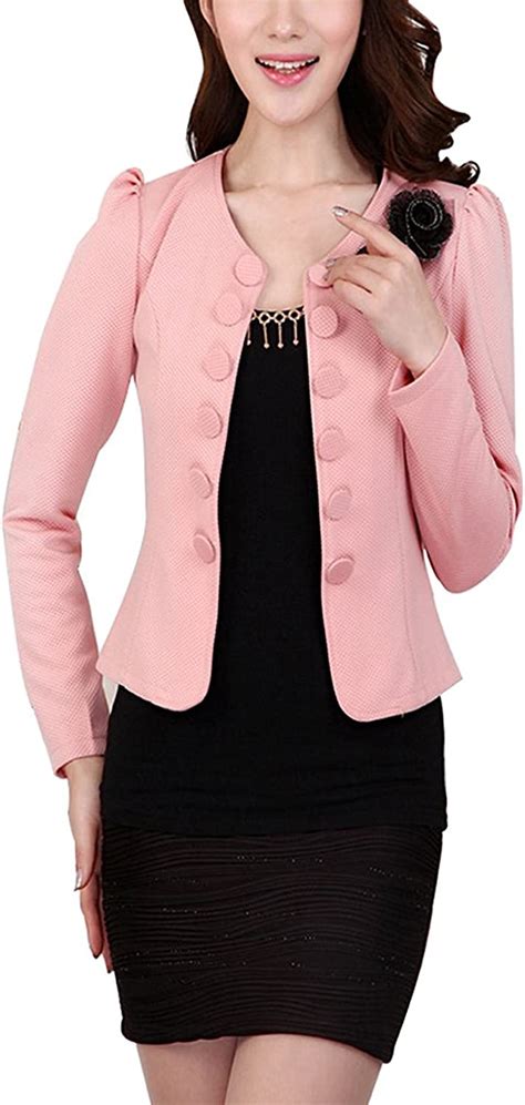 Blazer Mujer Otoño Elegantes Moda Joven Doble Botonadura Estampadas