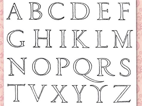 Roman Alphabet Chart Collection Oppidan Library