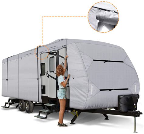 Travel Trailer Rv Cover With Top 300d Ripstop Polyester Side 150d Poly
