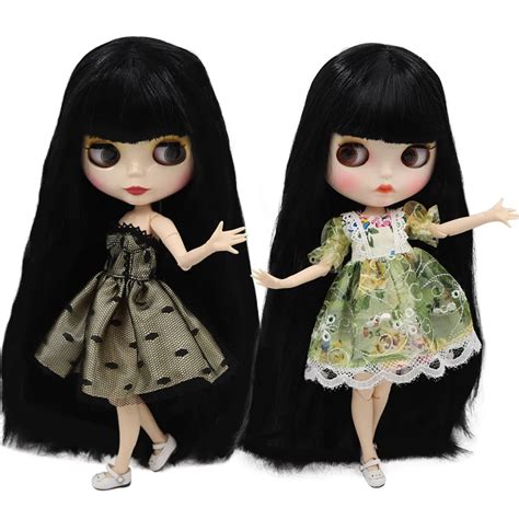 Icy Fortune Days Factory Blyth Doll No Bl Nude Doll With White Skin Long Straight Black Hair