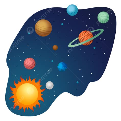 Solar System Planets Clipart Png Images Plane Illustration Style Of