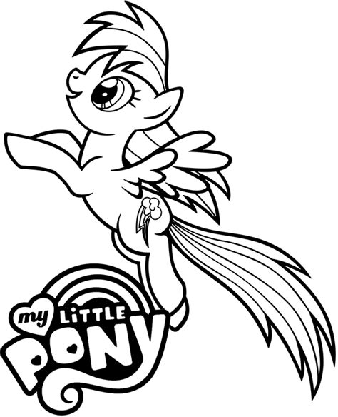 high quality rainbow dash coloring page  girls