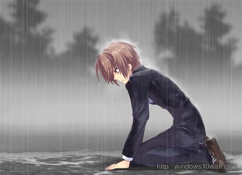 Alone so i decided to make this version. Sad Anime Boy Alone in Rain - windows 10 Wallpapers