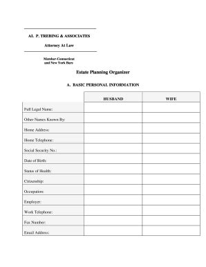 Estate Planning Organizer Download Fill Online Printable Fillable Blank Pdffiller