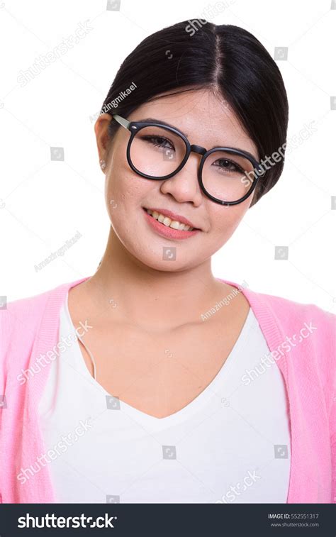 Face Young Happy Asian Nerd Woman Stock Photo 552551317 Shutterstock