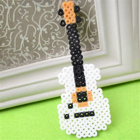 How To Make Your Own Cool Perler Bead Guitar Pattern For Home Decor Pandahall Com