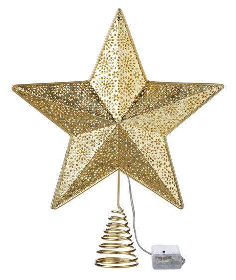 Canvas Pre Lit Gold Metal Star Tree Topper Canadian Tire
