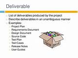 Images of Project Management Deliverables Examples