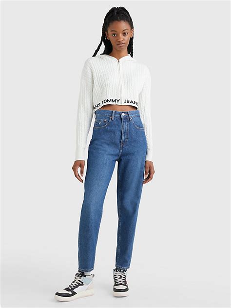 Mom Ultra High Rise Tapered Jeans Denim Tommy Hilfiger