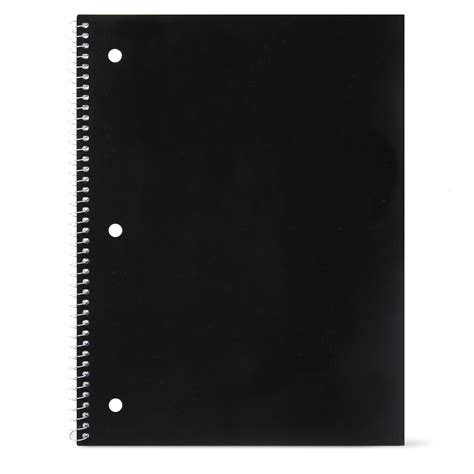 Pen Gear 1 Subject Notebook College Ruled 80 Sheets Black