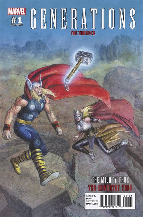 Generations Unworthy Thor And Mighty Thor 1 Pastoras Variant Cover 1 In