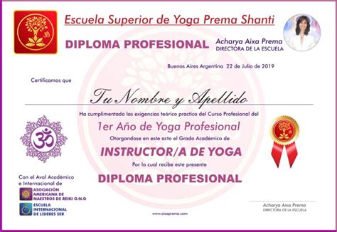 Instructorado De Yoga Curso 1er AÑo