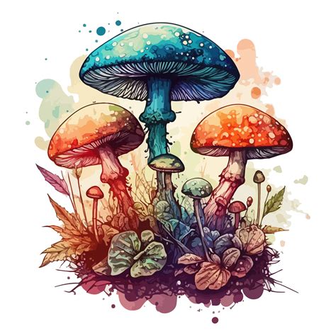 Watercolor Painting About Mushrooms 21182201 Png