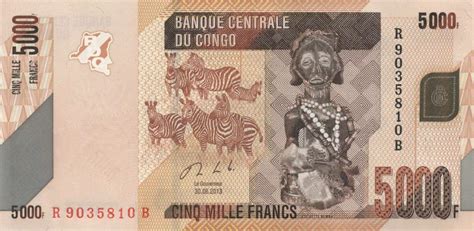 congo democratic republic 5000 congolese francs banknote 2013 world banknotes and coins pictures