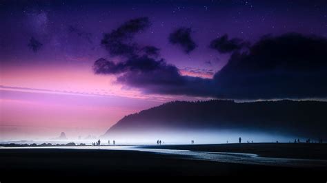 1920x1080 Dreamy Beach Sky Island Ocean Evening Laptop