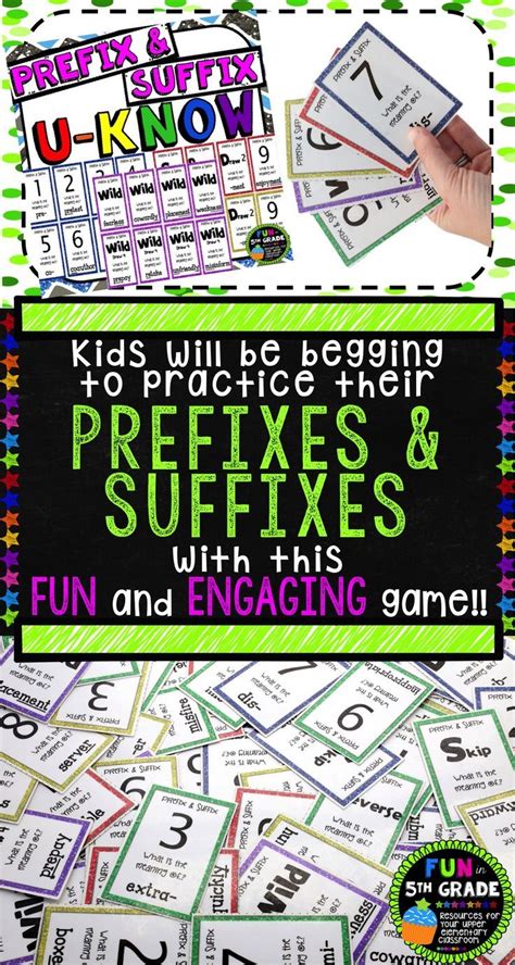 Prefix And Suffix Practice In A Fun Learning Game Students Will