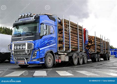 Volvo Fh16 700 Timber Truck And Log Trailer Editorial Image Image Of