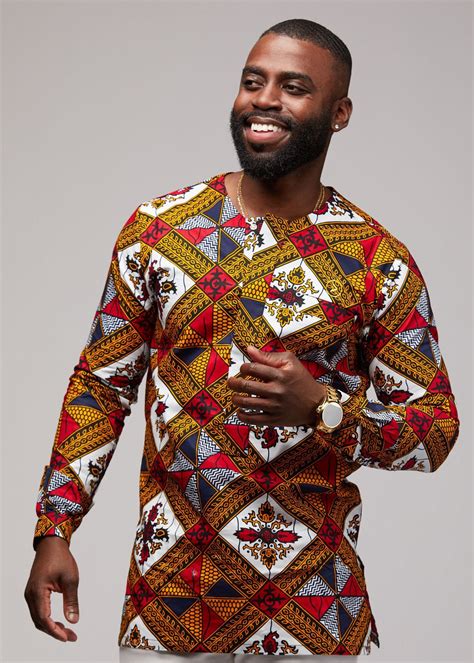 Jafari African Print Mens Shirt Mens African Clothing Diyanu