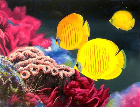 How To Paint Coral And Fish In Acrylic — Online Art Lessons