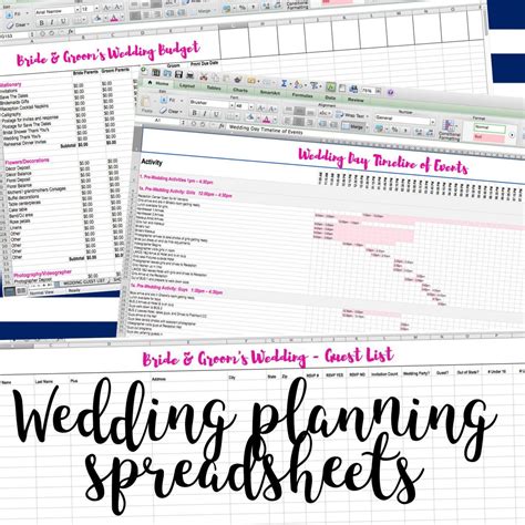 Ultimate Wedding Planning Spreadsheets Download Now Etsy