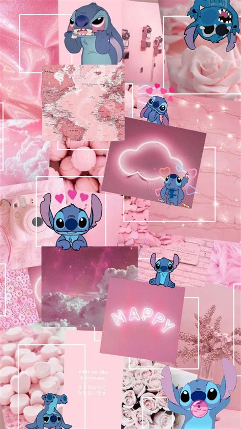 Pink Background With Stitch En 2021 Fondo De Pantalla De Niños Fondo