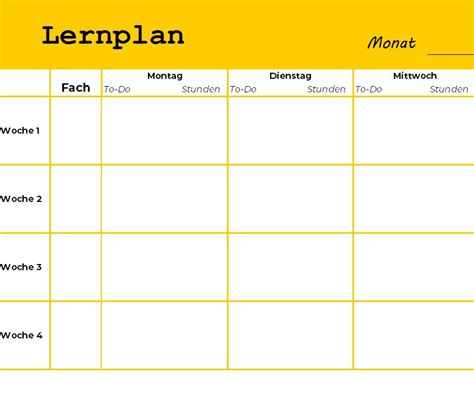 Check spelling or type a new query. Lernplan Vorlage kostenlos - Studyscript