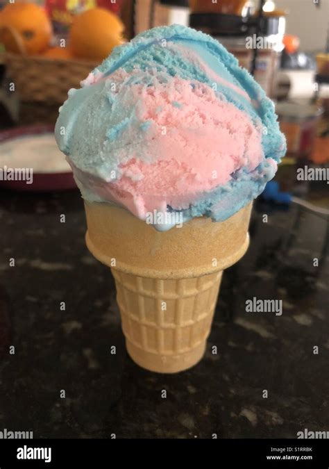 Cotton Candy Swirl Icecream Stock Photo Alamy