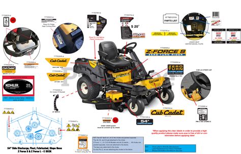 Cub Cadet Z Force S54 Kh Fab 47rsdghc010 Cub Cadet 54 Z Force S