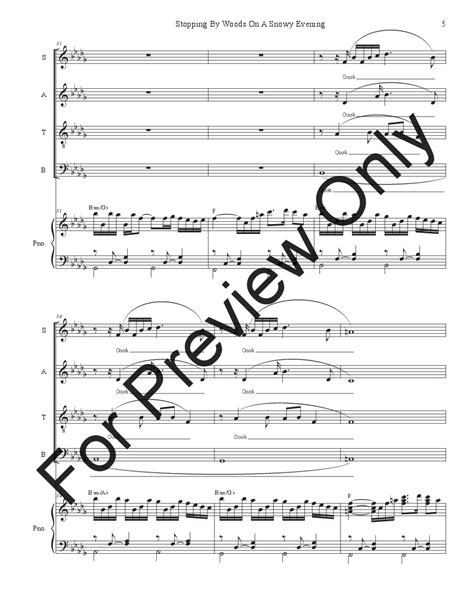 Stopping By Woods On A Snowy Evening Satb Jw Pepper Sheet Music