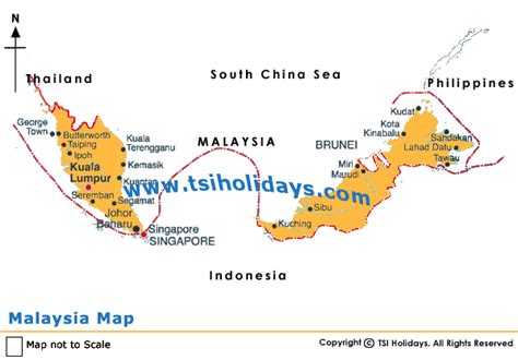 Malaysia Map Tourist Places