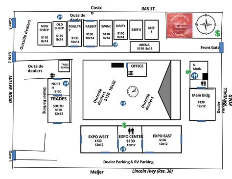 Kane County Flea Market Map of Grounds