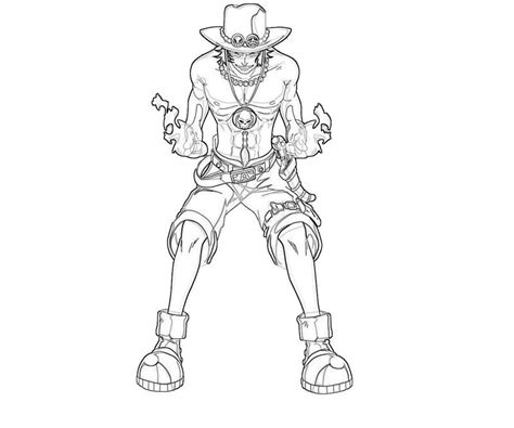 One Piece Portgas D Ace Action  How Coloring