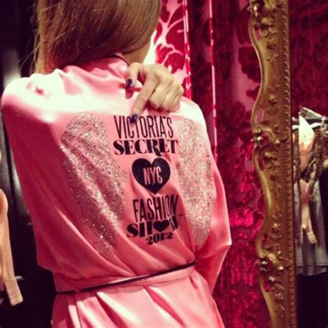 Wearing One Of The Original Victoria S Secret Models Robes From The Fashion Show In Londons