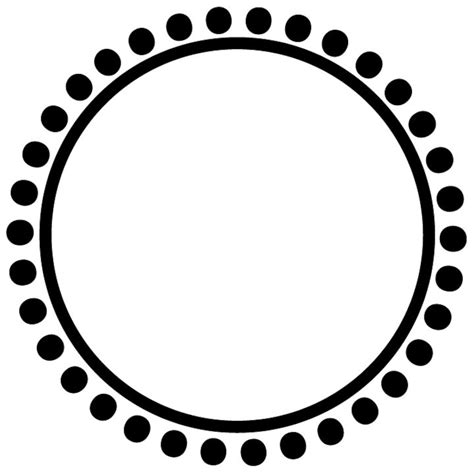 Polka Dot Monogram Svg Circle Frames Svg Frames Svg Polka Dot Etsy