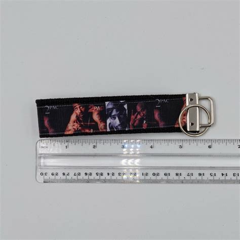 Tupac 2pac Ribbon Webbing Keychain Key Fob 6 Inch Handmade Ebay