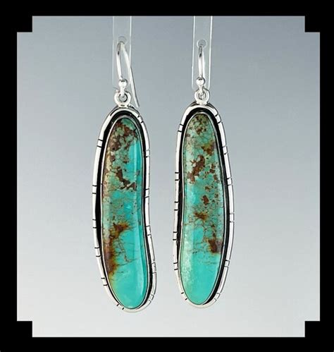 Native American Sterling And Turquoise Earrings Etsy