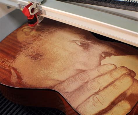 Wood Engraving Laser Engraved Guitar 8 Steps With