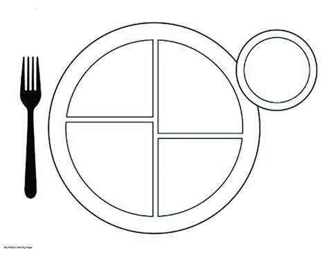 My Plate Coloring Page Myplate Placemat With For | Healthy food plate