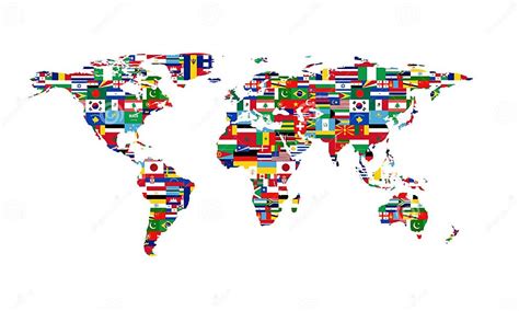 World Flag Map Stock Vector Illustration Of Flags Eurasia 10006109