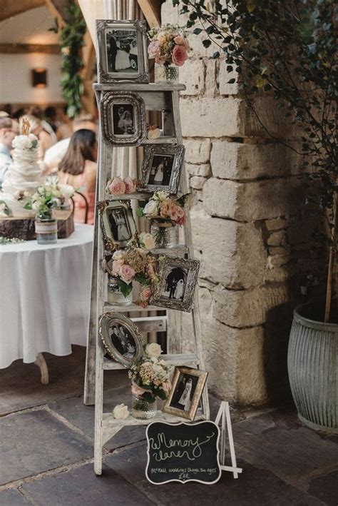 20 Vintage Rustic Wedding Decoration Ideas With Ladders