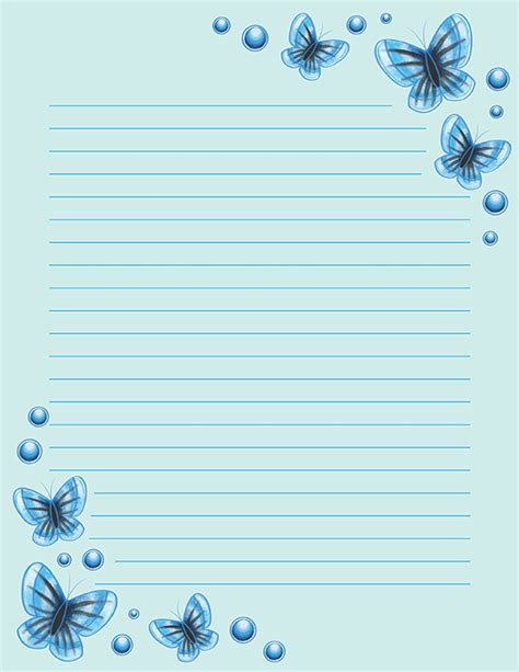 Stationery Abstract Butterfly Lined Stationery Writing Paper Set 25