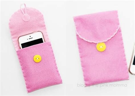 Diy Fabric Phone Case Diy Phone Pouch Using Felt Fabric Diy Phone