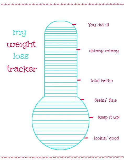 Use these weight loss tracker template printable to keep tabs on your weight loss journey! Pin on Creating a Weight Loss Journal
