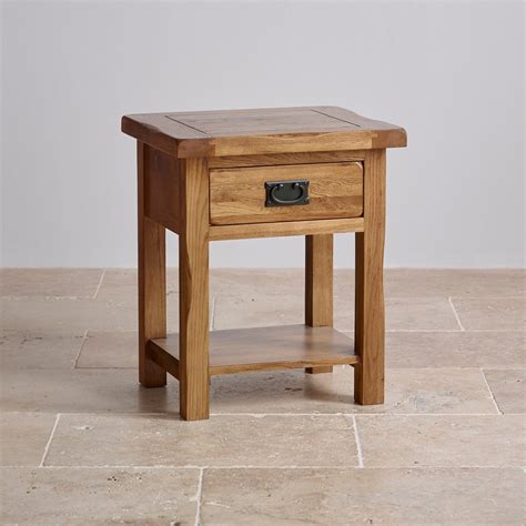 Original Rustic Solid Oak 1 Drawer Bedside Table