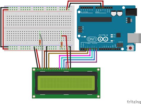 Arduino Uno Lcd 16x2 Connection