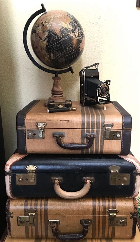 Rustic Antique Kitchen Idea Vintage Suitcase Decor Suitcase Decor