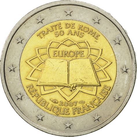 465974 France 2 Euro Traité De Rome 50 Ans 2007 Spl Bi Metallic