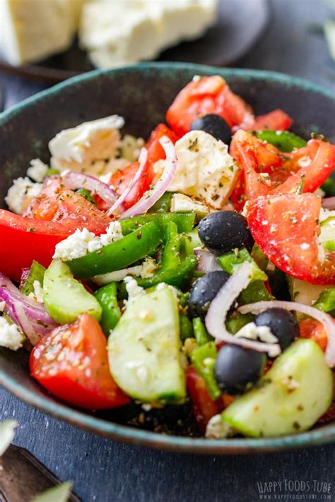 Traditional Greek Salad Recipe Happy Foods Tube